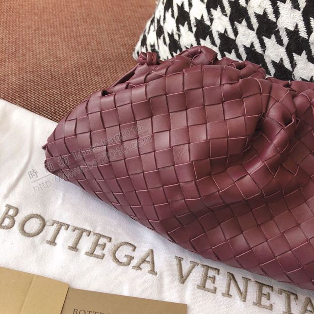 Bottega Veneta女包 98059 寶緹嘉胎牛皮酒紅編織女包 BV雲朵包 水桶包腰包  gxz1062